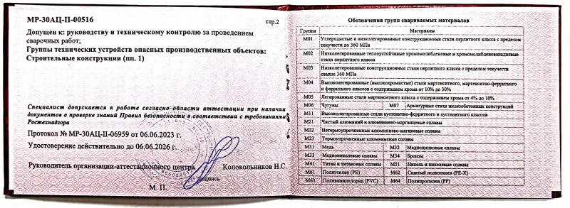 Группы свариваемых материалов